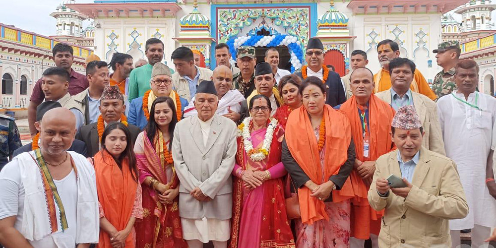 राष्ट्रपति पौडेलद्वारा जानकी मन्दिरमा पूजाआजा
