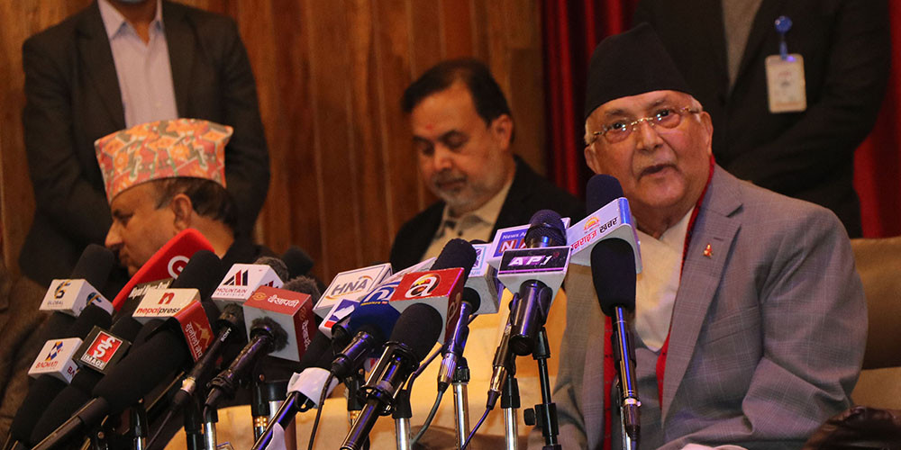 एमसिसीमा द्वन्द्व सिर्जना गरेर राजनीति नगर्न अध्यक्ष ओलीको आग्रह