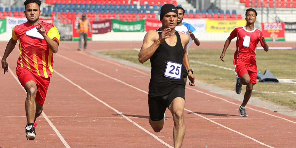 एथ्लेटिक्सको सय मिटर दौडमा मुकेश र विनालाई स्वर्ण