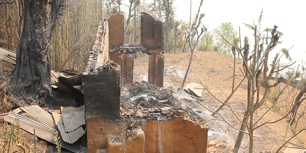 डढेलोले गुल्मीमा करोडौँको क्षति, ६७ भन्दा बढी घरगोठ जले