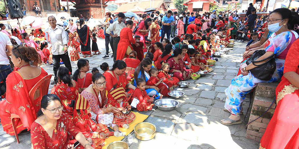 हनुमानढोकामा कन्यापूजाको उत्सव (तस्बिरहरू) 