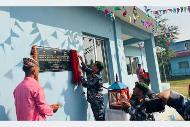 सिरहामा सशस्त्र प्रहरीको नवनिर्मित ब्यारेक भवनको उद्घाटन