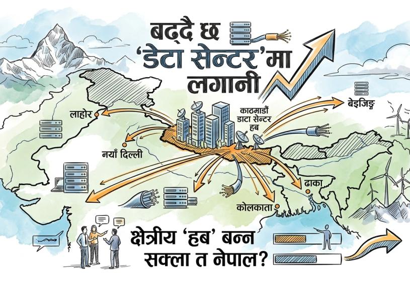 बढ्दै छ ‘डेटा सेन्टर’मा लगानी, क्षेत्रीय ‘हब’ बन्न सक्ला त नेपाल ?