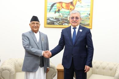 प्रधानमन्त्री ओली र किर्गिज गणतन्त्रका मन्त्रिपरिषद्का अध्यक्ष कासिमालिभबीच भेटवार्ता