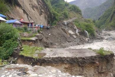 सङ्खुवासभामा बाढीपहिरोबाट ४३ परिवार विस्थापित